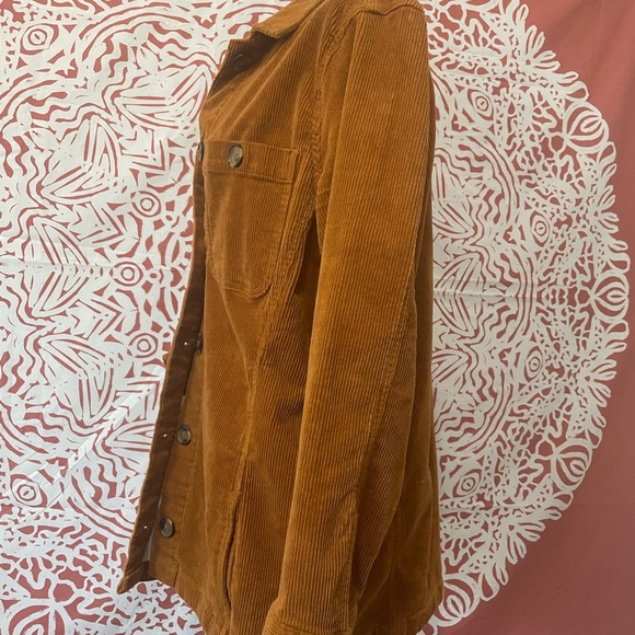 Medium corduroy russet long jacket 26inch long, women’s jacket, St.John’s Bay - Picture 7 of 10
